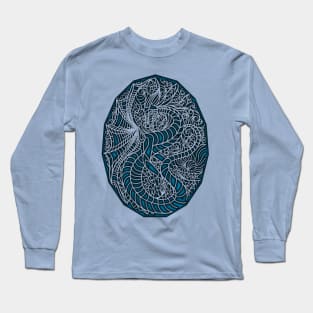 Glass Dragon - Blue Brand Long Sleeve T-Shirt